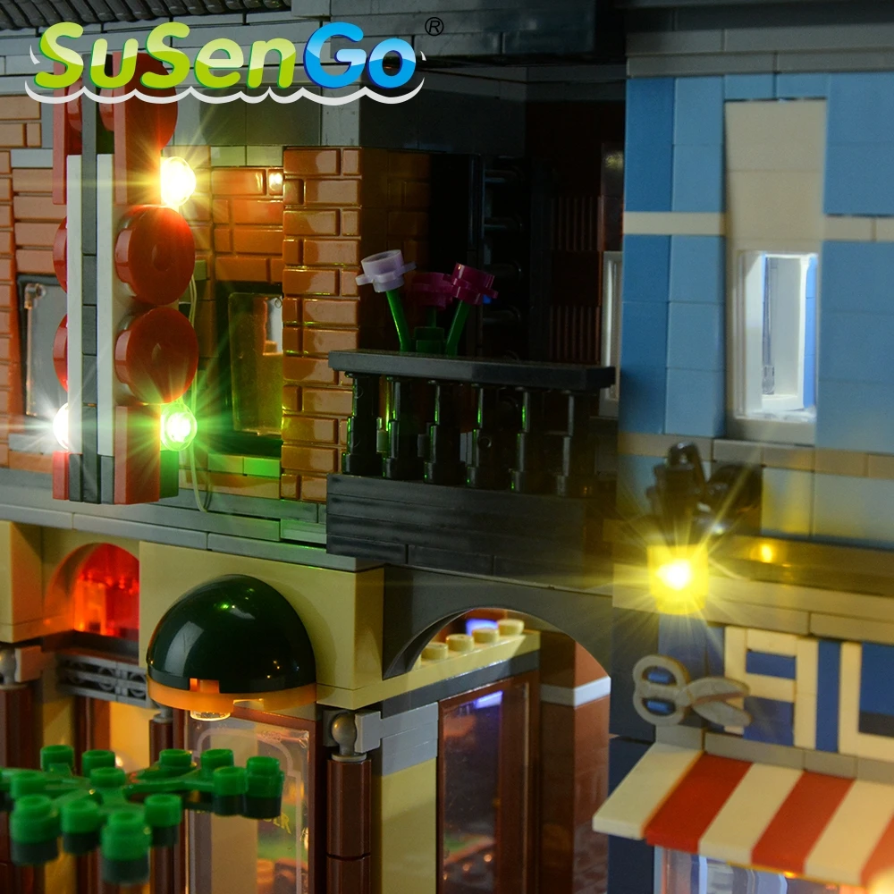 SuSenGo комплект светодиодных ламп для 10246 Creator Street Expert набор офисных осветительных
