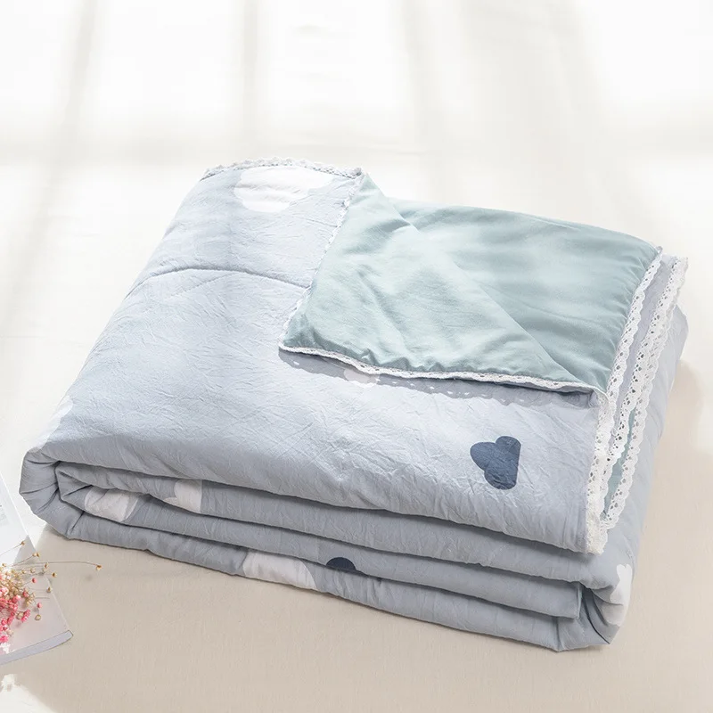 Супер мягкое летнее стеганое одеяло с реактивной печатью, односпальная двуспальная кровать, летнее одеяло, стеганое одеяло с двойной полноразмерной королевой, Стёганое одеяло