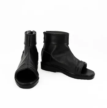 

Anime Naruto Orochimaru Cosplay Party Shoes Black Peep Toe Boots Custom Made For Halloween Carnival Christmas