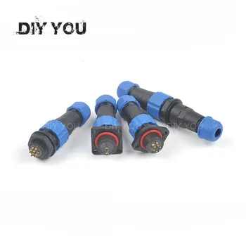 

SP20 IP68 Back nut/Square/Docking/Flange TYPE waterproof connector 1/2/3/4/5/6/7/9/10/12/14 Pin plug/socket Wire cable connector