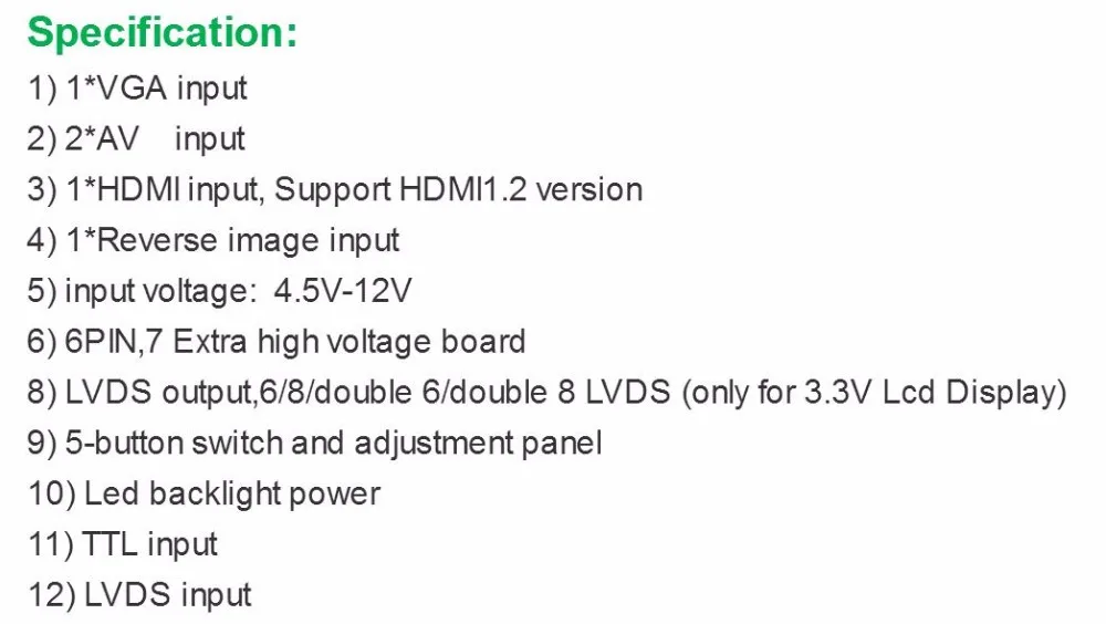 HDMI VGA 2AV 50PIN 800*480 ttl LVDS плата контроллера Модуль монитор Комплект для Raspberry PI lcd AT065TN14 AT070TN90 tn92 94 панель f