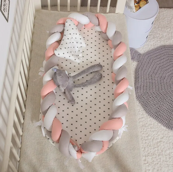 90X55 см гнездо кровать детская кроватка Портативный Bebe Cot кровать для Дети младенческой Детские хлопок Колыбель складная кроватка для младенца - Цвет: C13