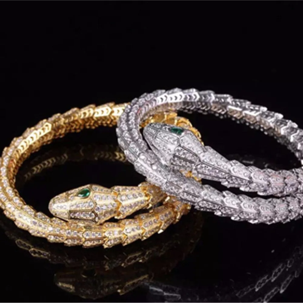 XD139 Mosaic Sterling Silver Panther Bracelet Women Fashion Fine High