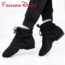 Детская и взрослая тканевая танцевальная обувь для джаза, мягкая кожаная подошва, балетные спортивные кроссовки для фитнеса, спортивная обувь для подростков, обувь для выступлений