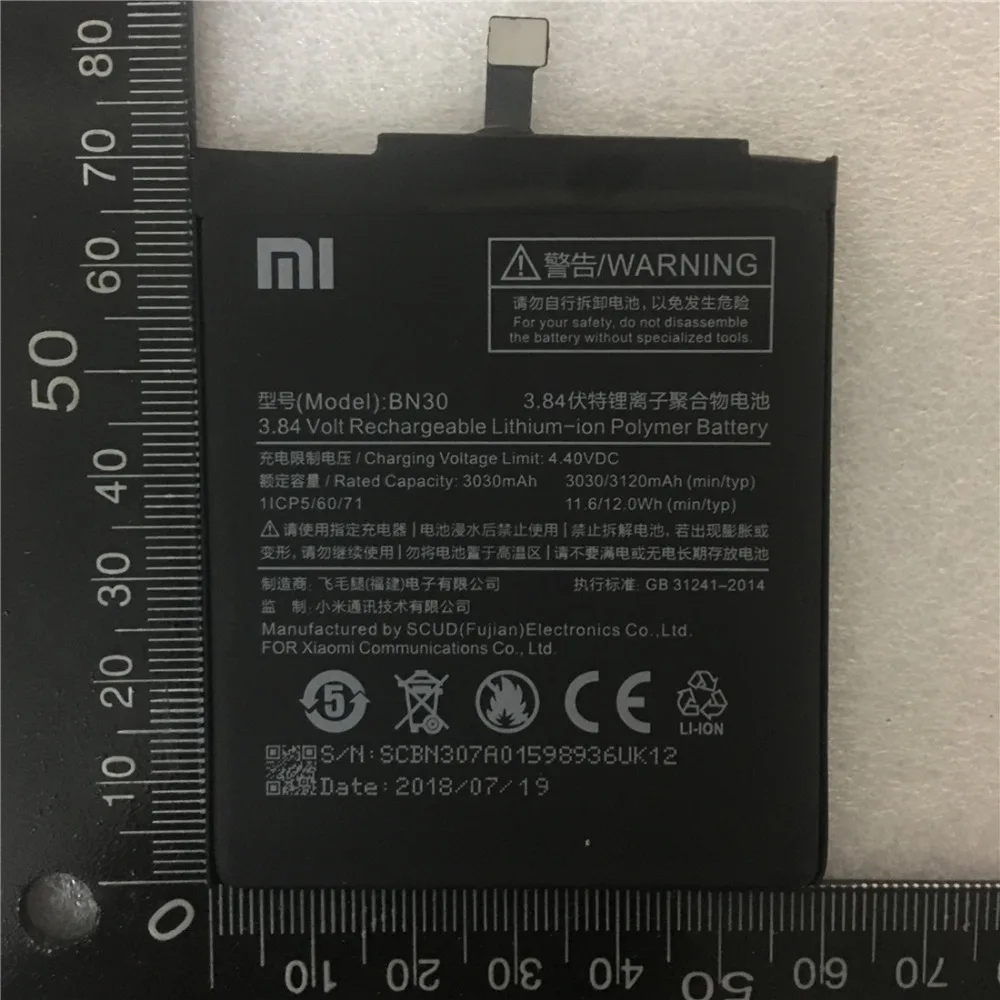 3120 мАч новый высококачественный аккумулятор BN30 для Xiaomi Redmi 4A red rice 4a мобильный