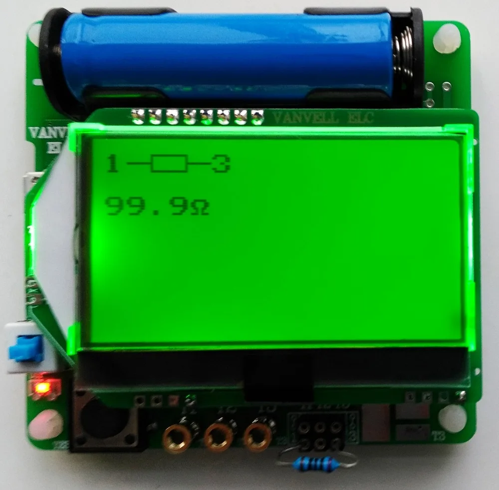 

Newest version of inductor-capacitor resistance ESR meter DIY MG328 multifunction test