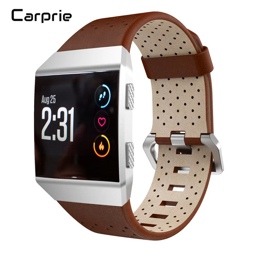 

2017 New Fashion Perforated Leather Accessory Band Bracelet Quick Release Watchband For Fitbit Ionic nov6