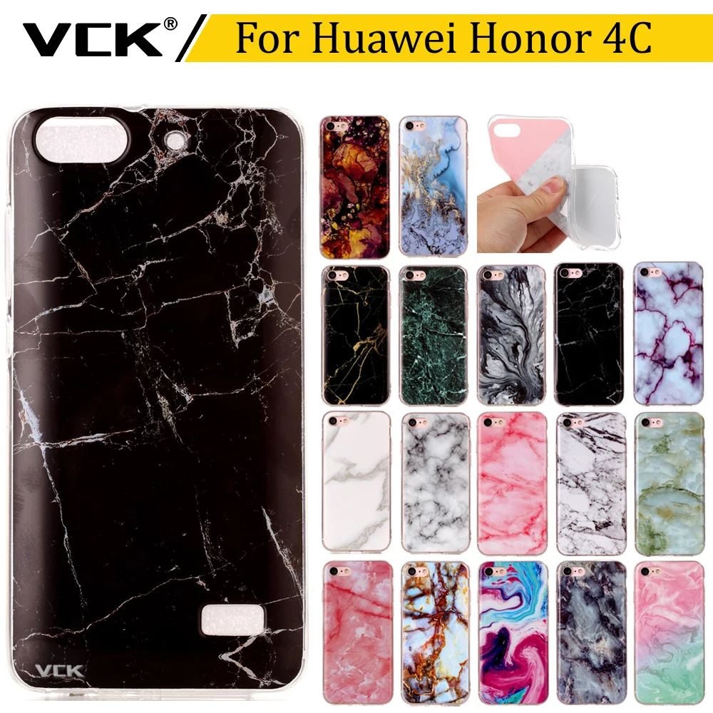 VCK для Huawei Honor 4C 5,0 дюйма Мода мягкого силикона ТПУ Гранит Мрамор узор раскрашенный чехол назад чехол для телефона чехол