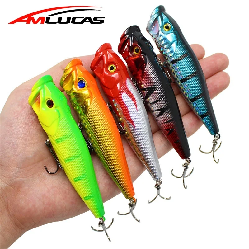 

Amlucas Big Popper Fishing Lures 90mm 11.5g Crankbait Wobblers Topwater isca artificial Fishing Bait Swimbait Tackle WW159