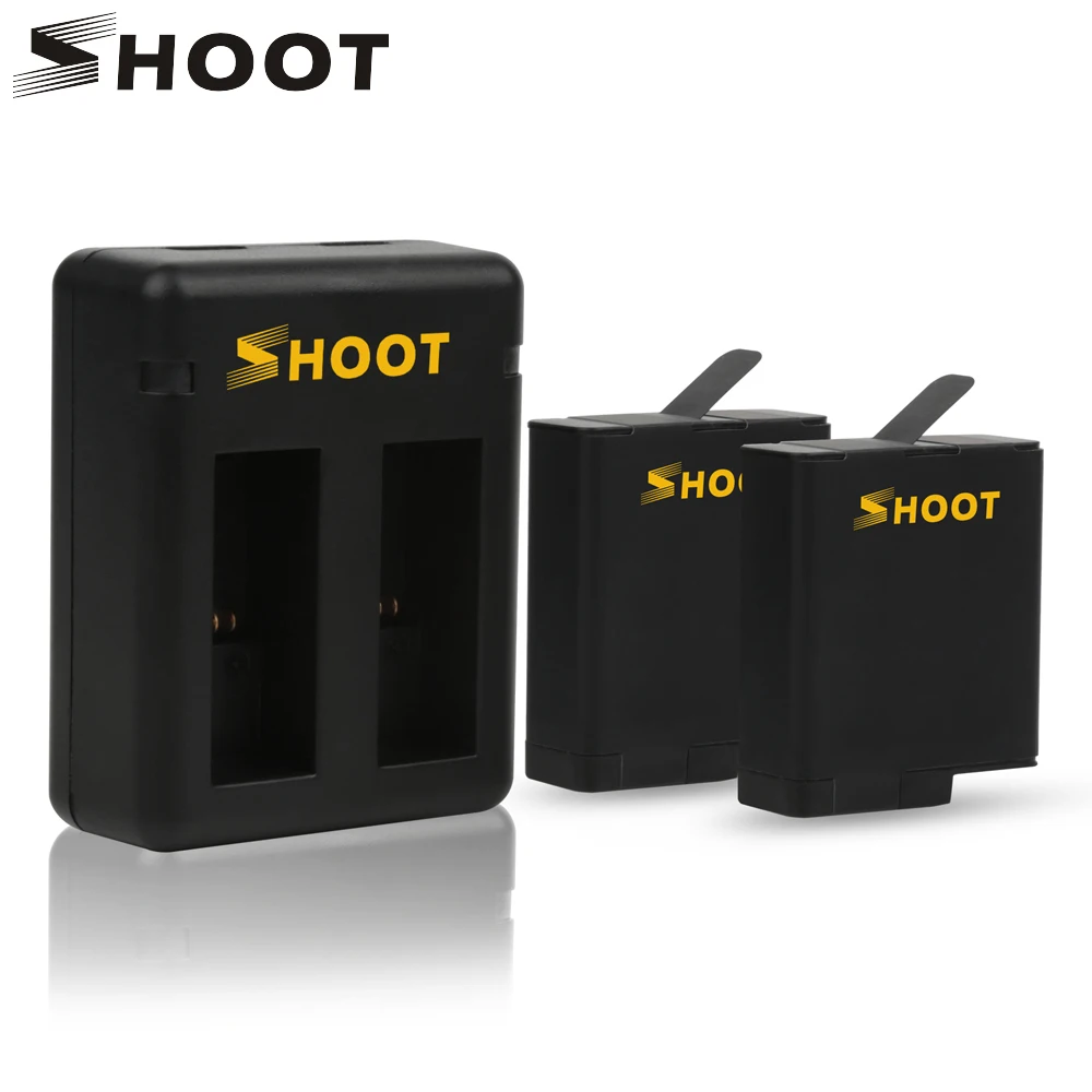 

SHOOT Portable Dual/Three Port Slot USB Battery Charger With AHDBT-501 Battery for GoPro Hero 7 6 5 Black Action Cam Accessory