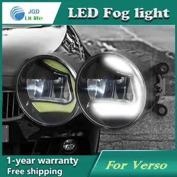 

Super White LED Daytime Running Lights case For Toyota Verso 2009 Drl Light Bar Parking Car Fog Lights 12V DC Head Lamp