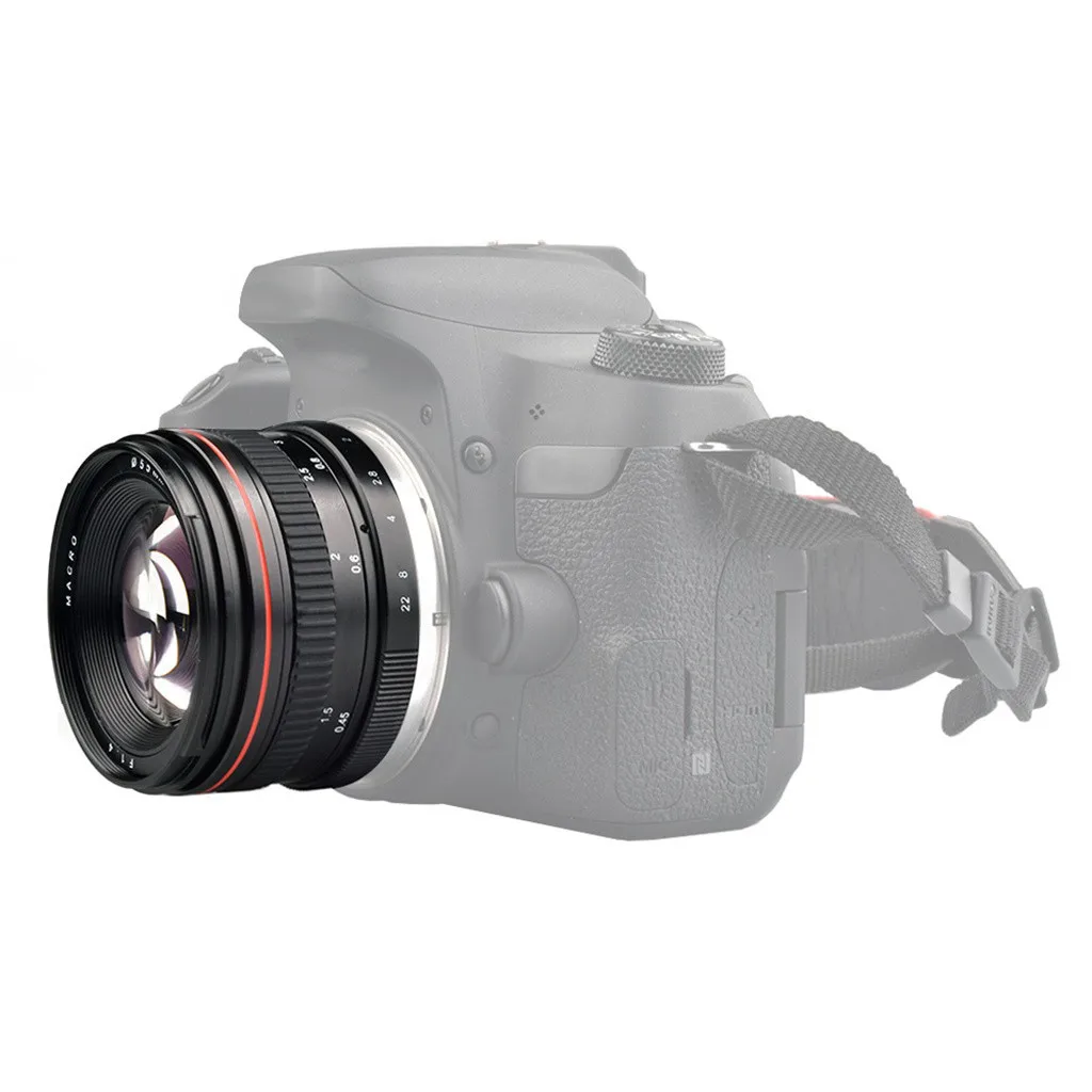 

Professional 50MM F1.4 Manual Focus Portrait Lens Camera Lens For Canon SLR It has fast aperture