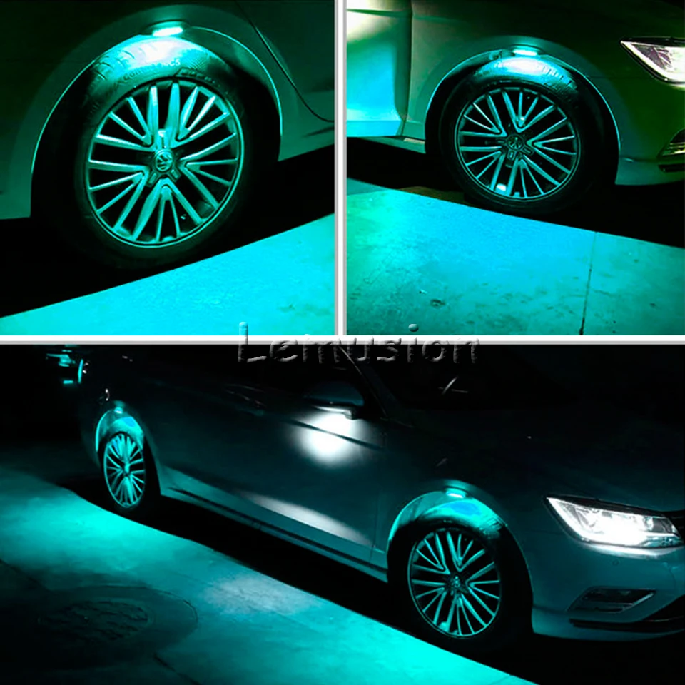 Atreus, 4 шт., светодиодный светильник на колеса автомобиля для бровей, атмосферный светильник для VW polo passat b5 b6 Mazda 3 6 CX-5 Toyota corolla Ford focus 2