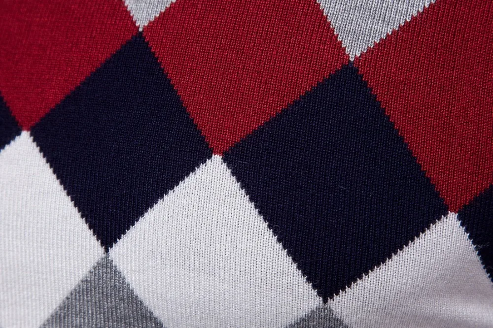 2019 модный мужской сшивание цвет тонкий длинный рукав свитер для мужской на зиму и осень мужской хлопок v-образный вырез решетки стиль