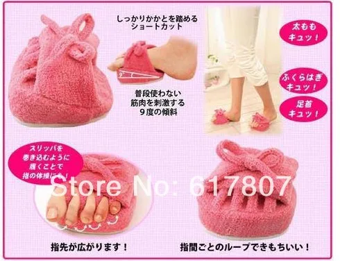 Superhot  New One Pair Pink Slim Slipper Half Sole Massage Shoes Weight Loss Dieting Legs Slippers 257