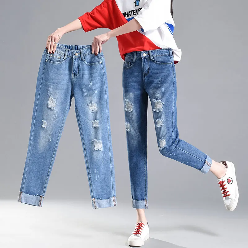 loose torn jeans