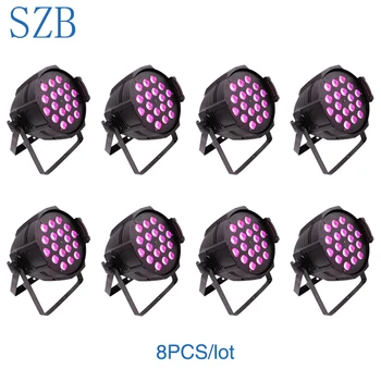 

8 PCS SZB 18X10W RGBW 4in1 Colorful High Quality with Power In And Out DMX LED PAR Light For Project/SZB-PL1810B