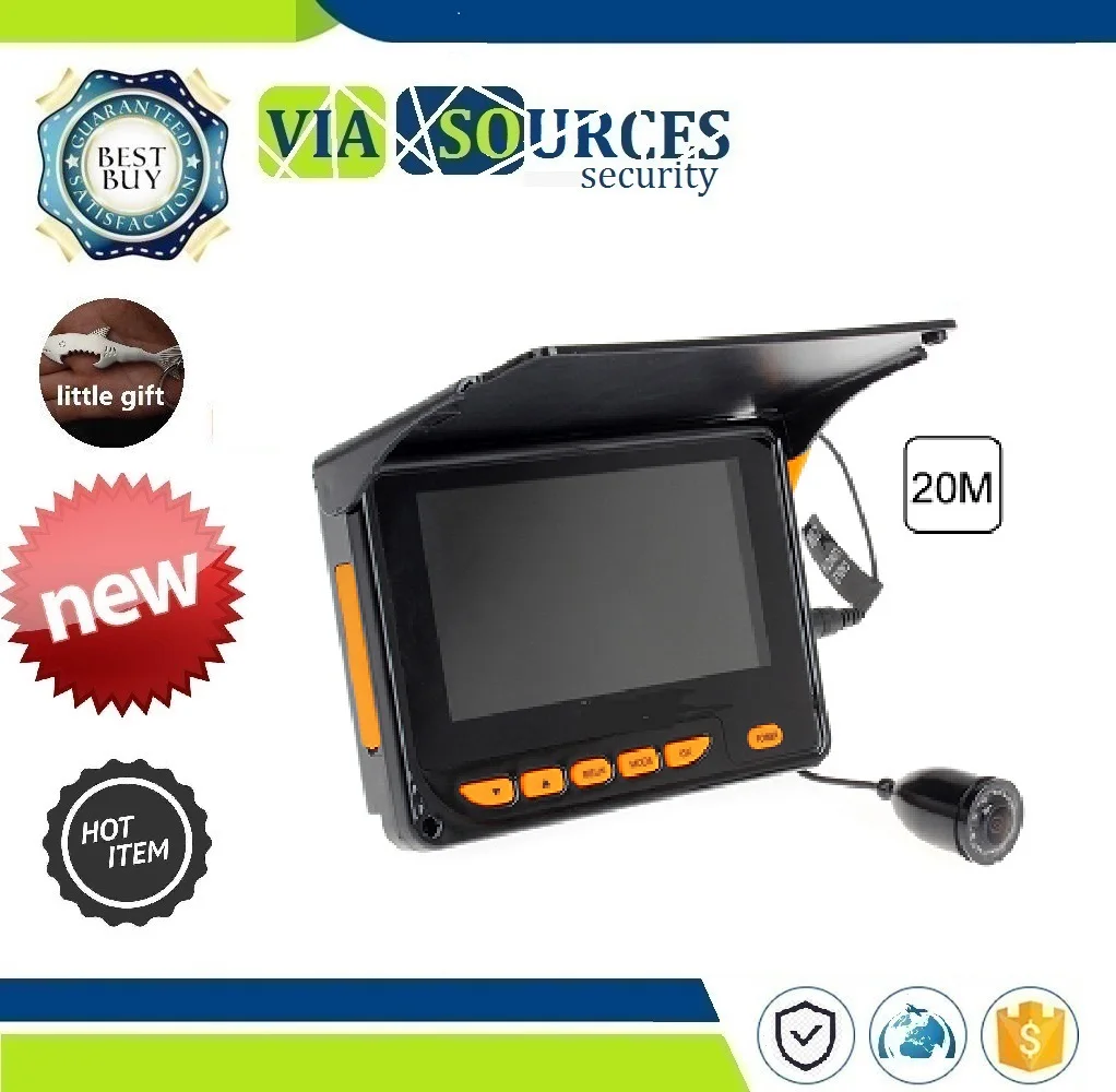 

Fish Finder 4.3" LCD 8pcs IR LED 150 Degrees Angle 20M HD 1000TVL Underwater Ice Fishing Camera Video