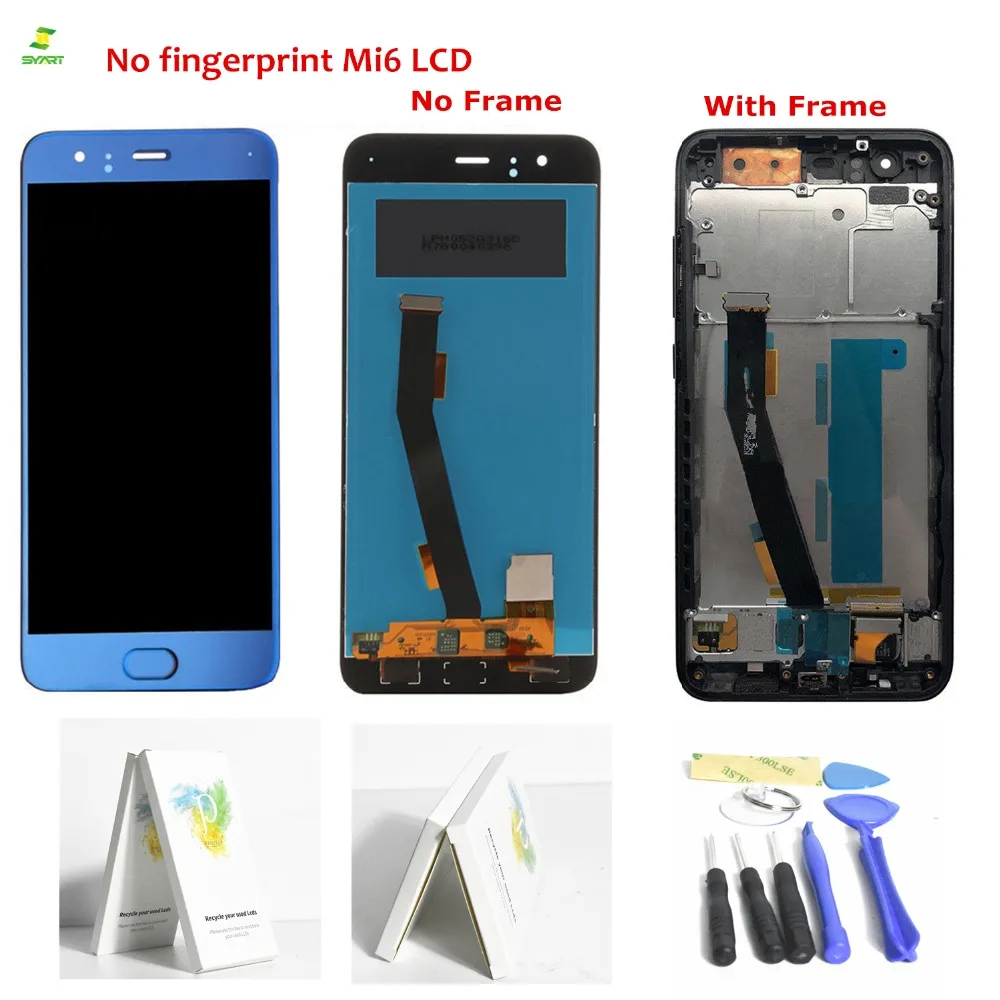 

Mi6 Lcd Complete For Xiaomi Mi 6 LCD Display+Touch Screen Digitizer Assembly 1920x1080 FHD 5.15" For Xiaomi Mi6 LCD Display AA