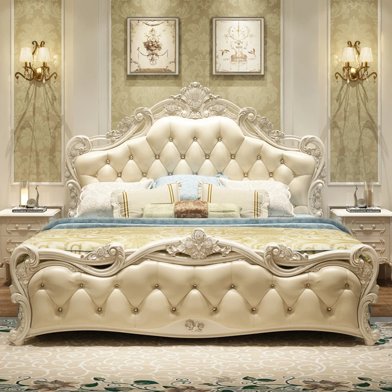 Post Modern European Luxury Royal Bedroom Furniture Vintage