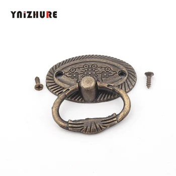 

10pcs 47mm New Antique Brass Retro Furniture Cabinet Drawer Dresser Cupboard Knob Pull Ring Handle Diy Best Quality
