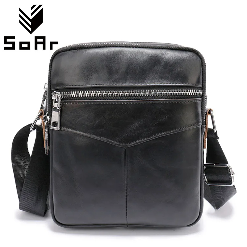 Cowhide Genuine Leather Bag Shoulder Bags Vintage Men Bag High Quality Handbags 2019 New Men'S Cros - 32829101026