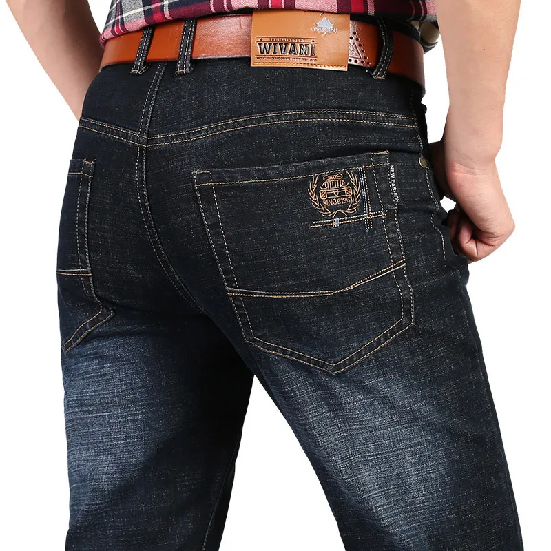 Grande Printemps Longs Denim Pantalon Automne Casual 42 denim Loisirs Affaires Hommes Des Occasionnels Blue Jeans Black Blue Mâle Pantalons Taille Droite Bas tfwxnBPq