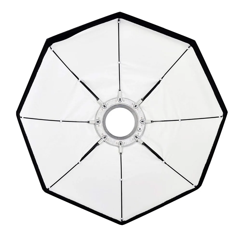 60cm 23" Collapsible Soft White Interior Studio Easy Open Beauty Dish/Octabox Softbox Kit 2 in 1 Portable Location CD50