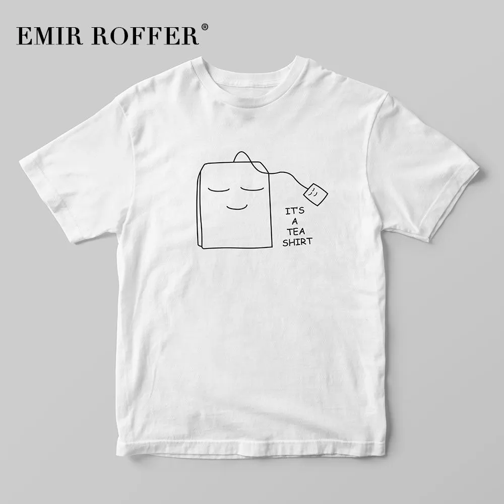EMIR ROFFER Humor чайная рубашка Милая Harajuku Kawaii забавная Футболка женская черная