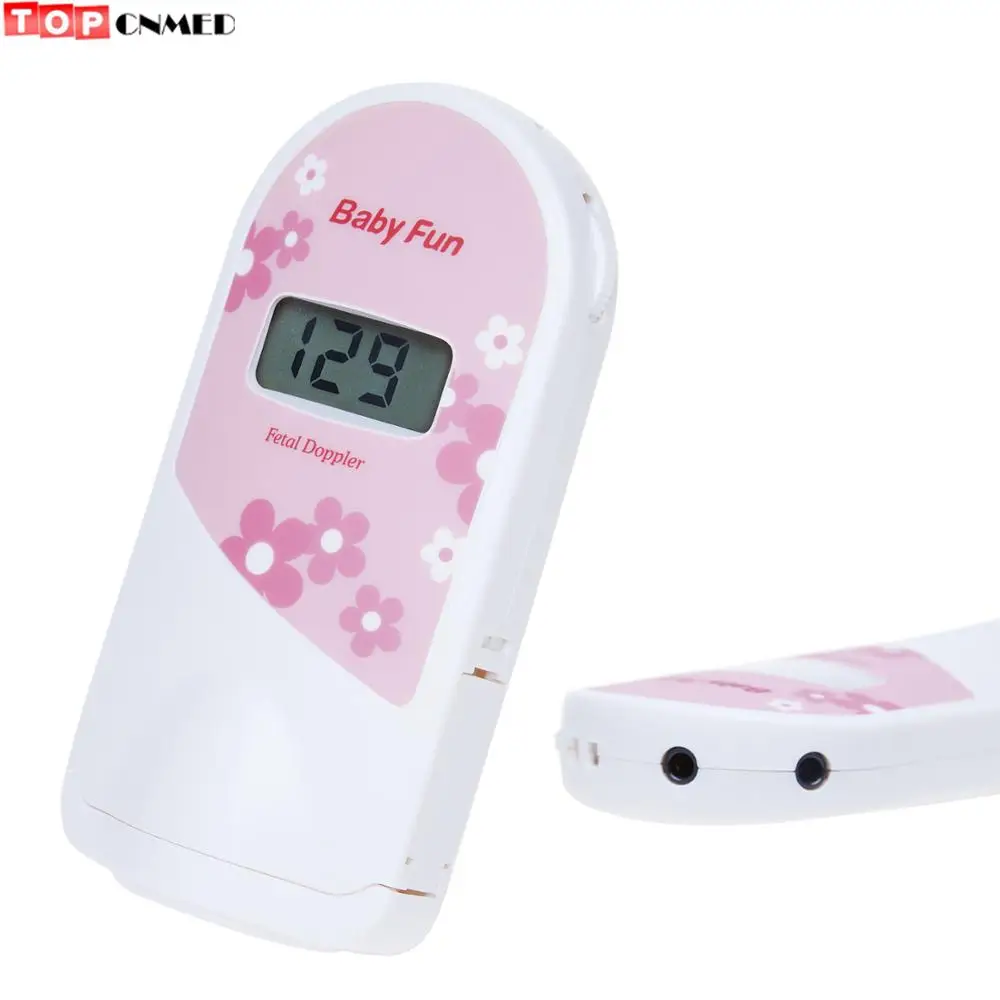 

15%off CE ISO 2.5mhz LCD Screen Fetal doppler Real time Prenatal monitor earphone+video cable+Free Gel