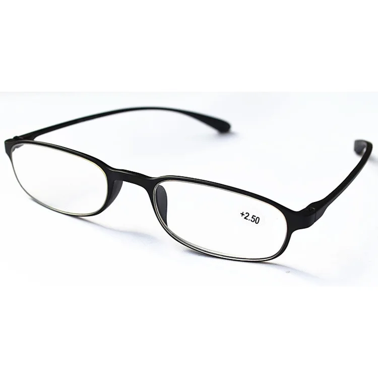 Винтаж унисекс TR90 Титан очки для чтения Для женщин Для мужчин Сверхлегкий пресбиопические очки диоптрий+ 1,0 1,5 2,0 2,5 3,0 4,0 - Цвет оправы: Black