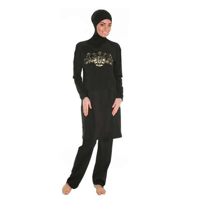 Буркини 4XLCheap Muslima abaya купальники Малайзия мусульманский костюм купальный костюм женский скромный покрытый купальный костюм