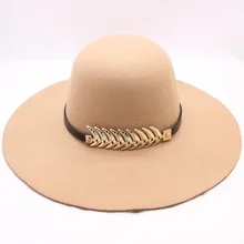 BING YUAN HAO XUAN кашемировые шерстяные фетровые шляпы Женские однотонные широкие большие полями женская шляпа-федора винтажная флоппи шапка с рисунком Женская