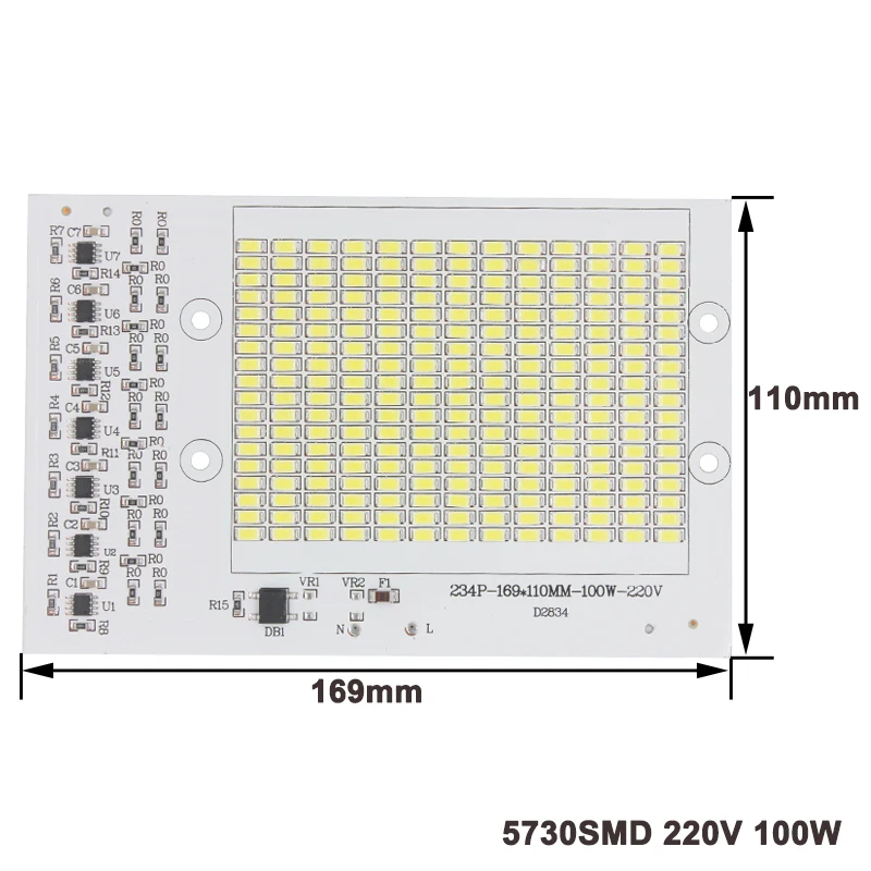 2835/5730 SMD чип 10 Вт 20 Вт 30 Вт 50 Вт 100 Вт умный СВЕТОДИОДНЫЙ Драйвер IC 220 В имплантированный чип со светодиодной подсветкой для DIY высокомощный заливающий свет