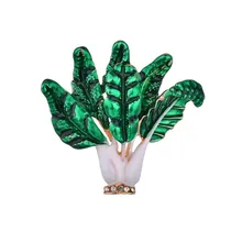 Vegetables Brooch Pins Green Enamel Cucumber Cabbage Brooches Plant Corsage Clips For Suit Scarf Dress For Women Lady Jewelry crystal enamel green gecko brooches lizard brooch pins animal corsage chameleon scarf buckle