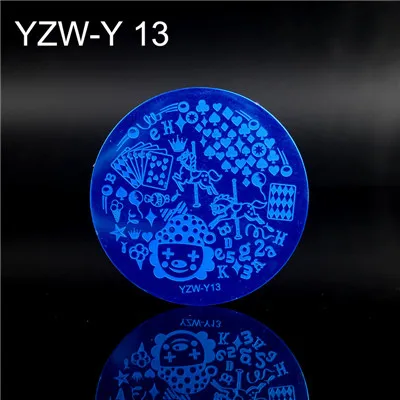 Новое поступление! YZW-Y серии ногтей штамп штамповки пластины 20 стилей, из нержавеющей стали шаблоны для ногтей изображения пластины инструмент Аксессуары - Цвет: Y13