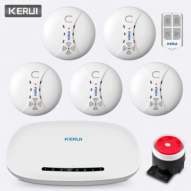 KERUI W19 Беспроводная GSM GPRS Противоугонная система сигнализации с автоматическим циферблатом система безопасности домашнее приложение пульт дистанционного управления сообщение Push безопасность сигнализация комплект