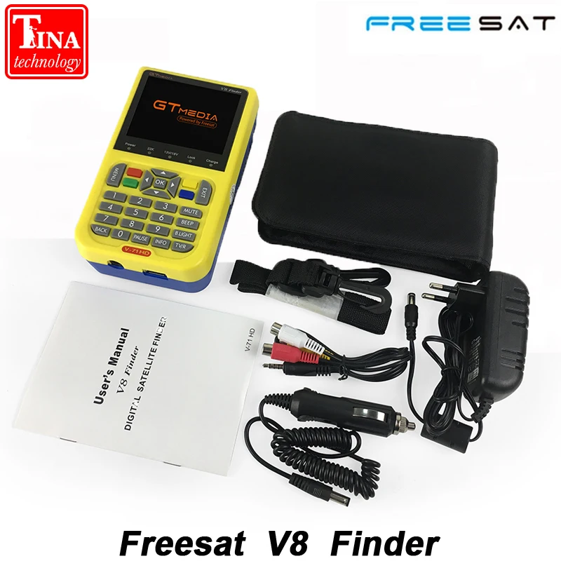 

100% Original Freesat V8 Finder HD DVB-S2 High Definition Satellite Finder MPEG-2 MPEG-4 Freesat satellite Finder V8