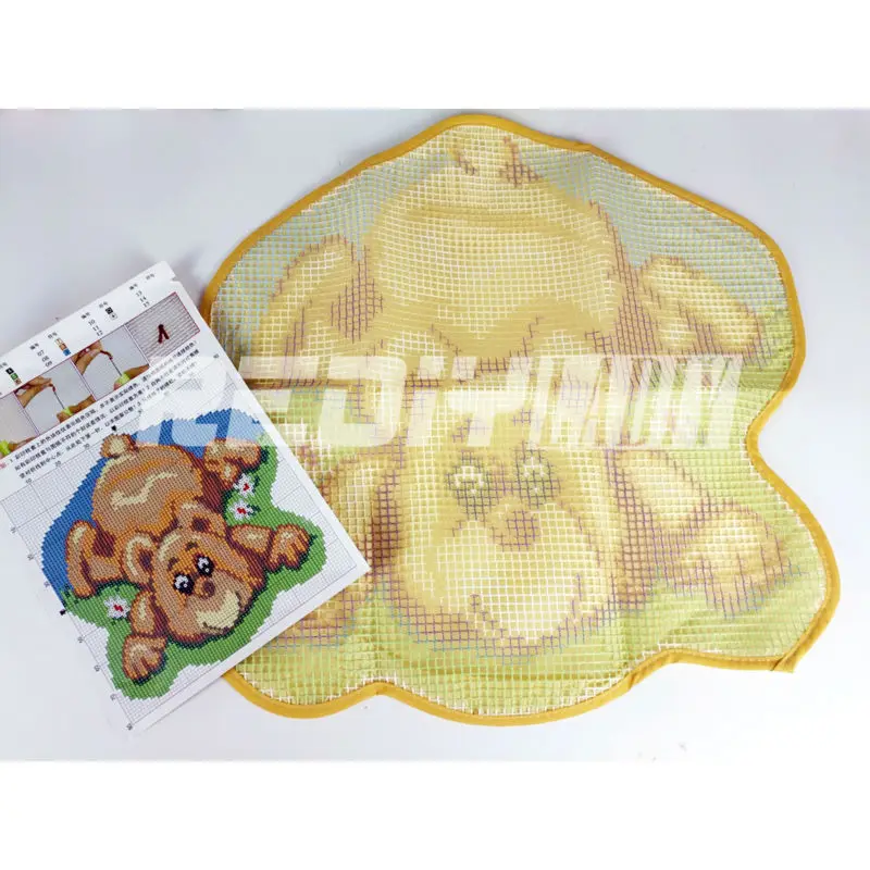 Kit de alfombra de gancho de bricolaje, juego de almohadones de hilo de ganchillo sin terminar, juego de almohadones para bordar la alfombra, paisaje africano, puesta de sol