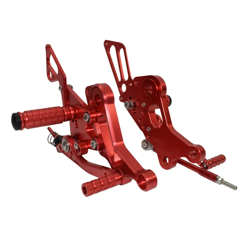 Waase Мотоцикл с ЧПУ Регулируемый Rider Rearsets Rearset подножка ног колышки для Ducati Monster 696 795 796 1100 EVO(красный