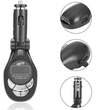 

4 In1 LCD Auto Car MP3 Player Wireless FM Transmitter Modulator With USB CD MMC Remote Kit Black Drop Shipping Hot Selling