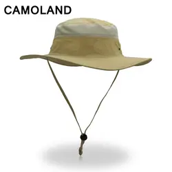 Мужские и женские модные летние ведро шляпа воздухопроницаемой сеткой Beach Hat Регулируемый шляпа от солнца на открытом воздухе складной