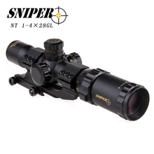 SNIPER NT1-4×28GL Hunting Riflescopes Adjustable Red Hunting Light Tactical Scope Reticle Optical Rifle Scope Fast Focus SNIPER NT1-4×28GL Hunting Riflescopes Adjustable Red Hunting Light Tactical Scope Reticle Optical Rifle Scope Fast Focus