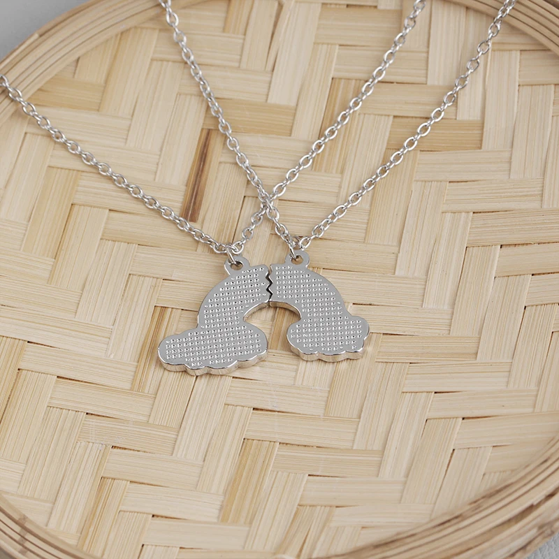 Карамельный цвет ожерелье BFF для 2 3 4 лучшие друзья сердце сломанные ожерелья обувь цветок радуга звезда Луна корона ожерелье подарок крылья