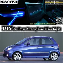 Novovisu для Pontiac G2 Matiz интерьер окружающего света настройки атмосферу волокно оптическое Ленточные огни внутри двери Панель освещения