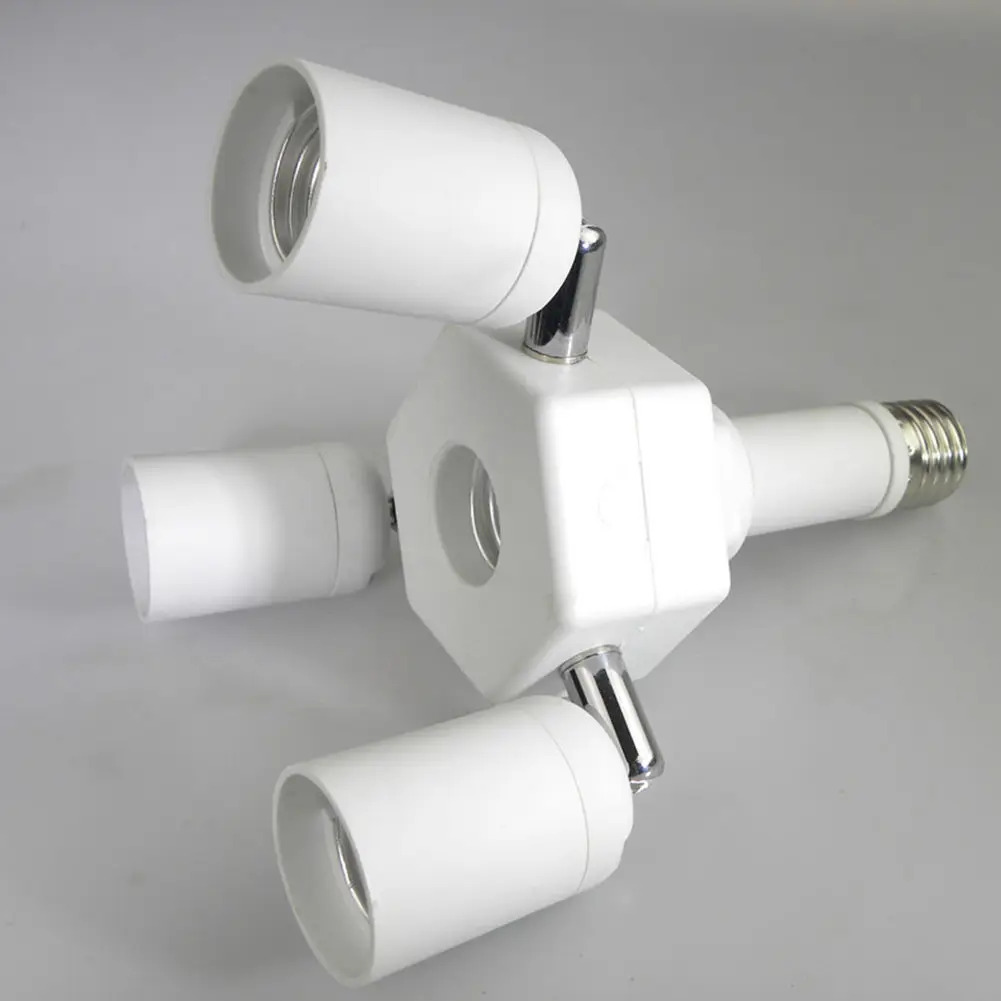 

3 in 1 Rotatable E27 Base Light Lamp Bulb Adapter Holder Socket Splitter