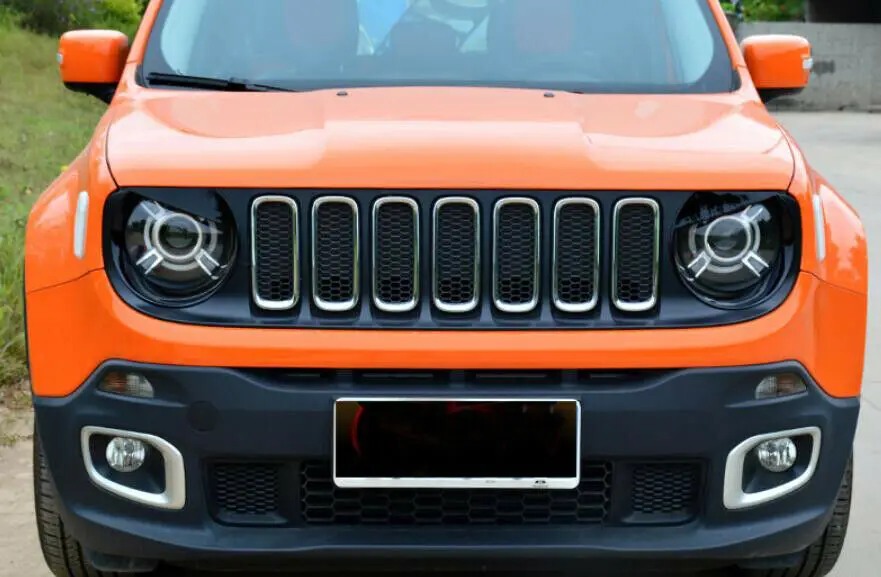 Черный фара с козырьком покрытие ободок отделка молдингов для Jeep Renegade