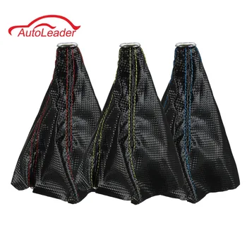 

Gear Shift Collars Car Truck Auto Stitch PVC Leather Manual Gear Shifter Shift Knob Boot Cover Universal Bule Red Yellow
