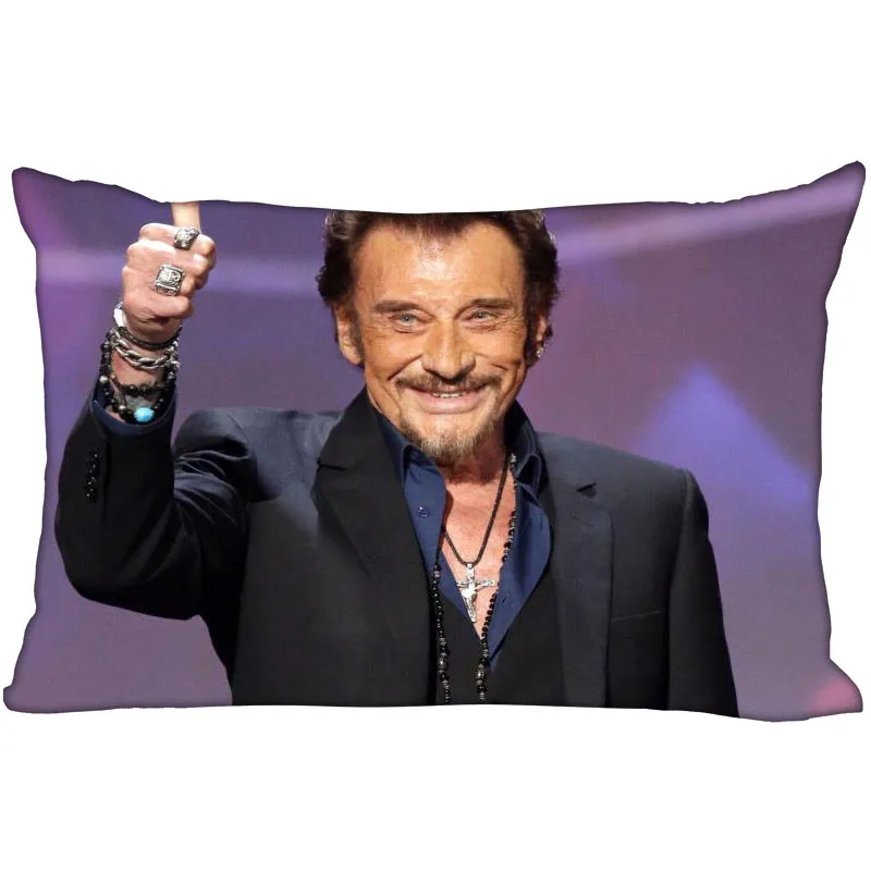 

Custom Johnny Hallyday New Arrival Rectangle Pillowcases Zipper Custom Pillow Cover Wedding Decorative Christmas Gift