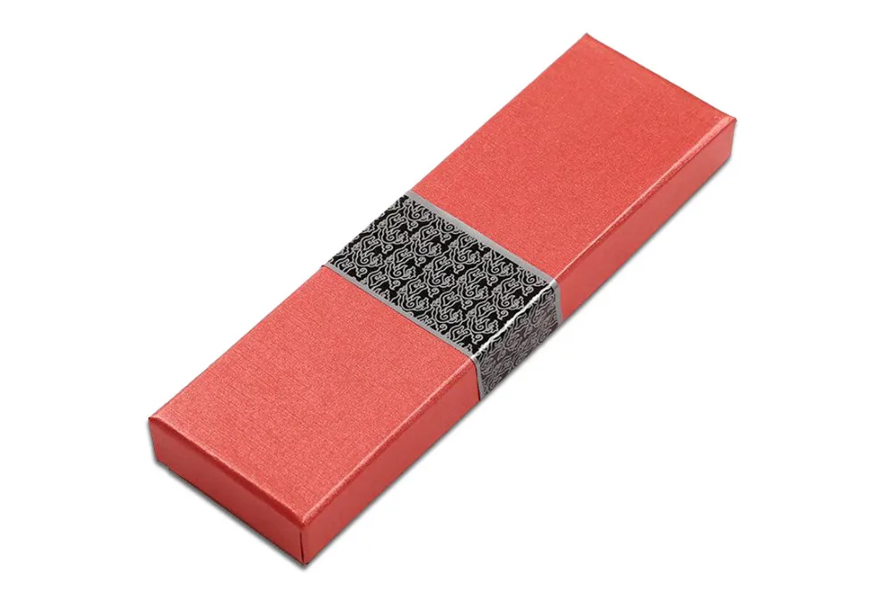 

Colourful paper pen box(red with pattern) RZ-PPB04-R